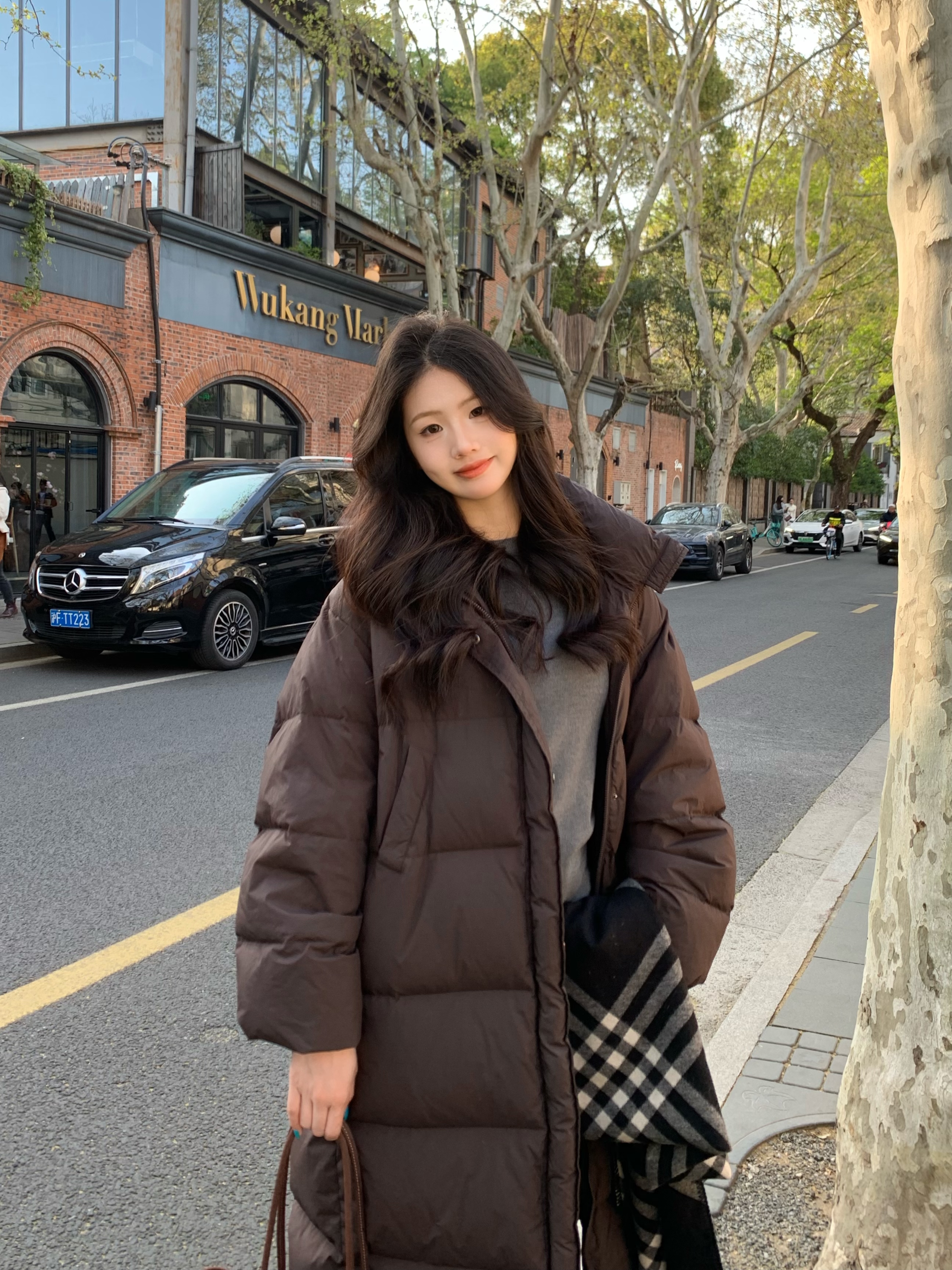 【生巧泡芙】保暖羽绒服冬季韩版极简小众加厚连帽长款外套女