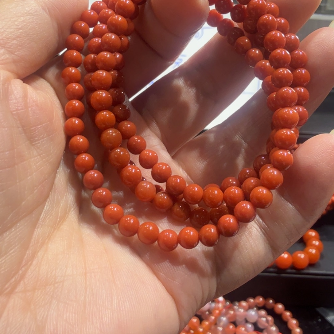 冰***限南红玛瑙未镶嵌颈饰