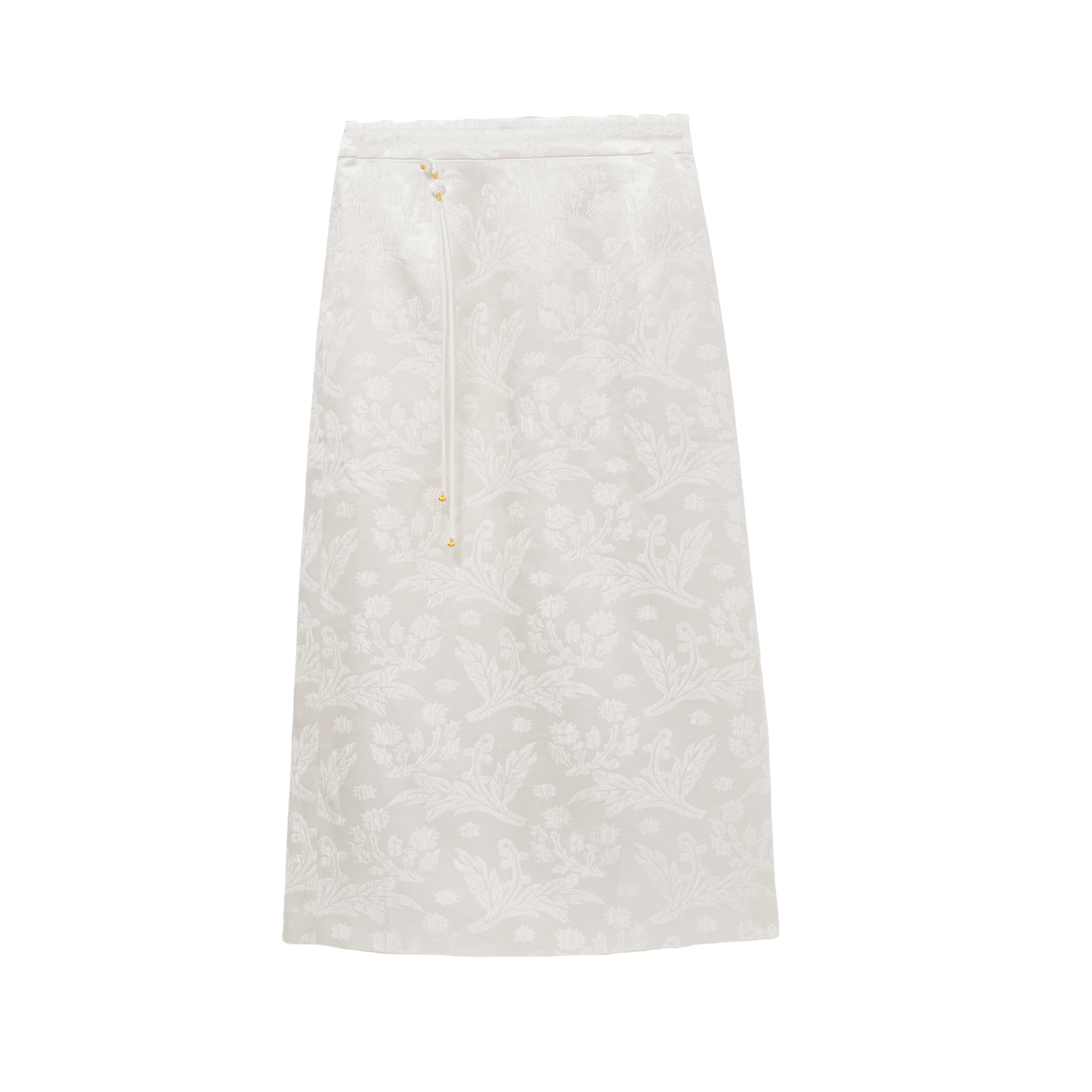 相宜-YZQS251899新中式桑蚕丝时尚国风气质开叉半身裙休闲百搭