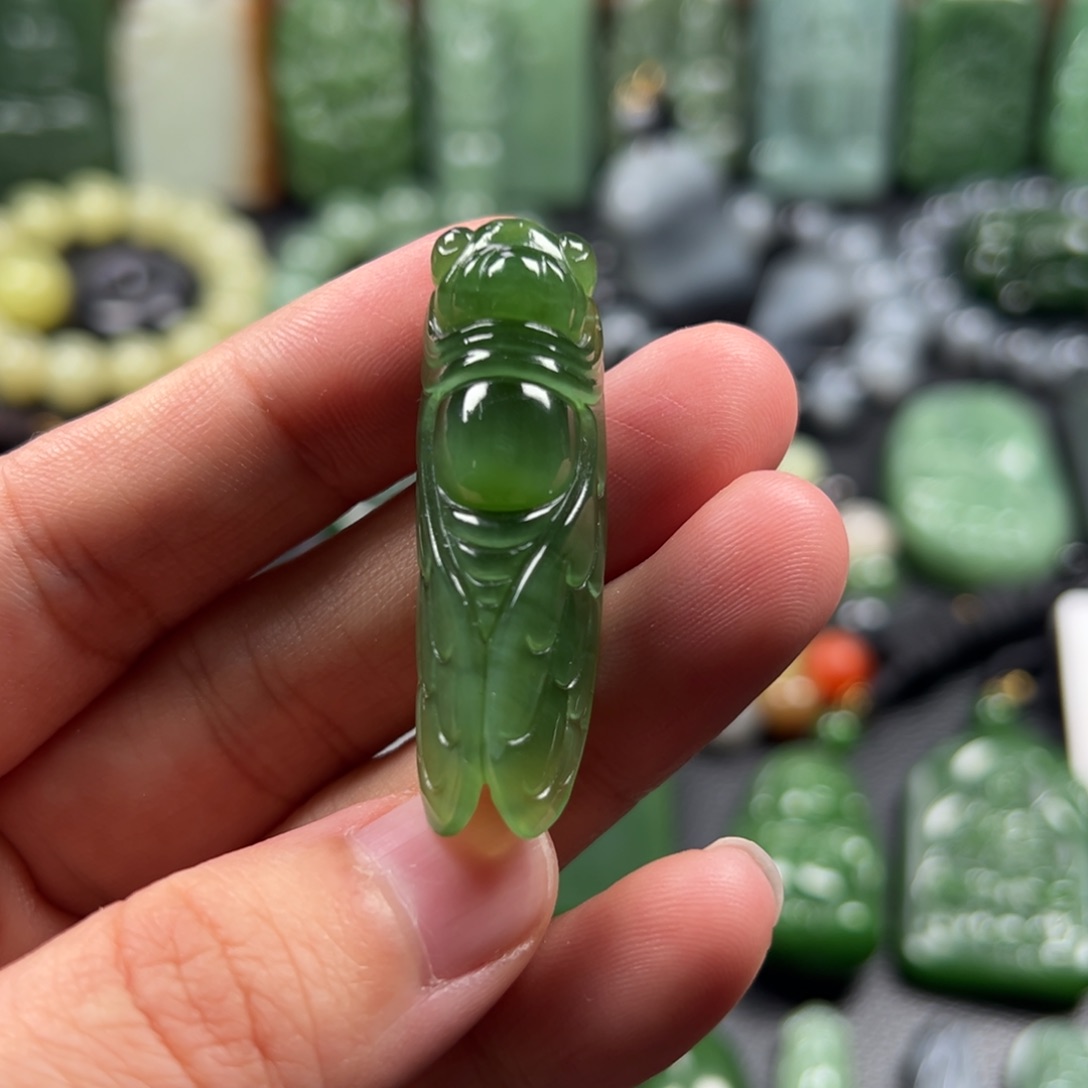 和田玉（碧玉）吊坠(不含链)未镶嵌