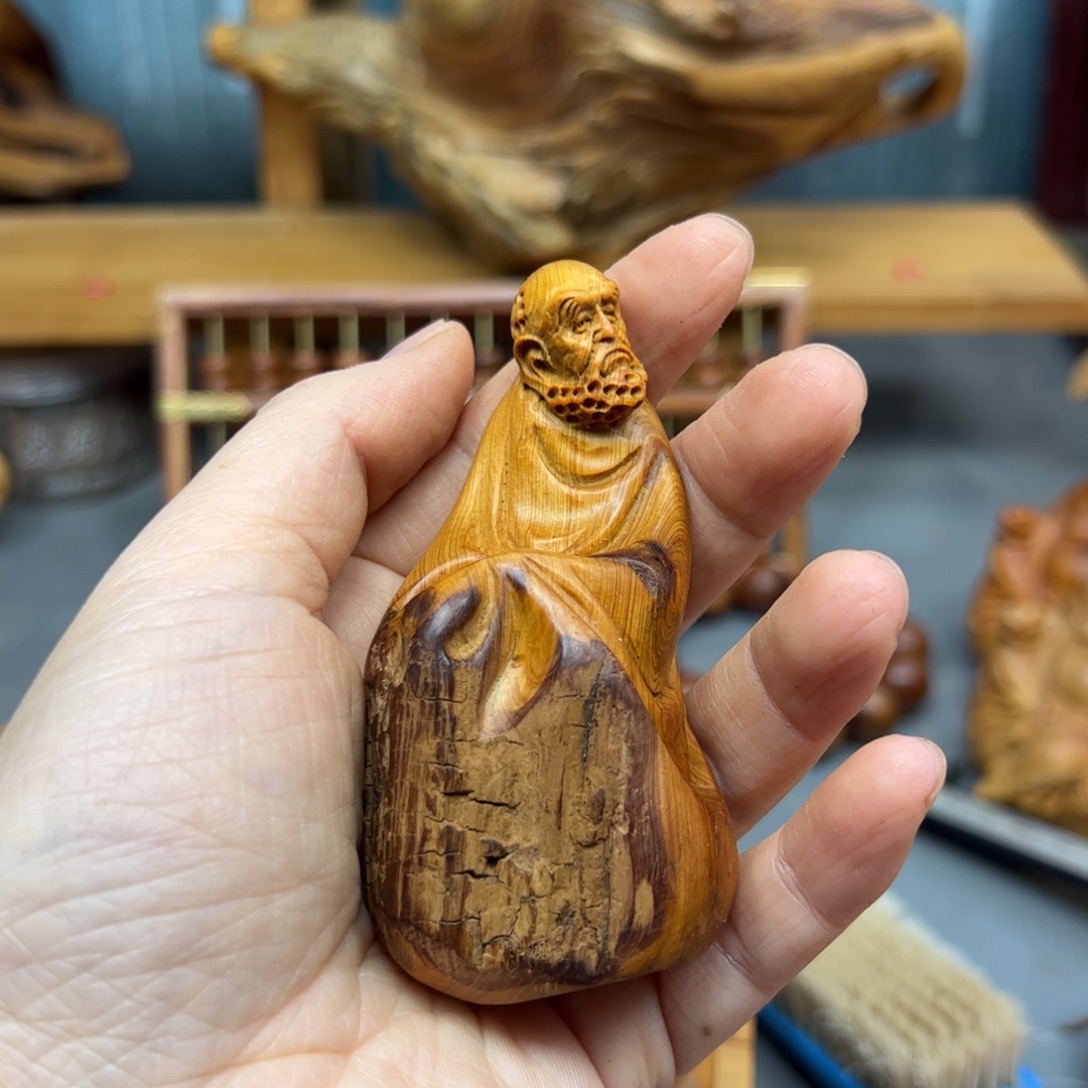 周***柏木崖柏木摆件手把件