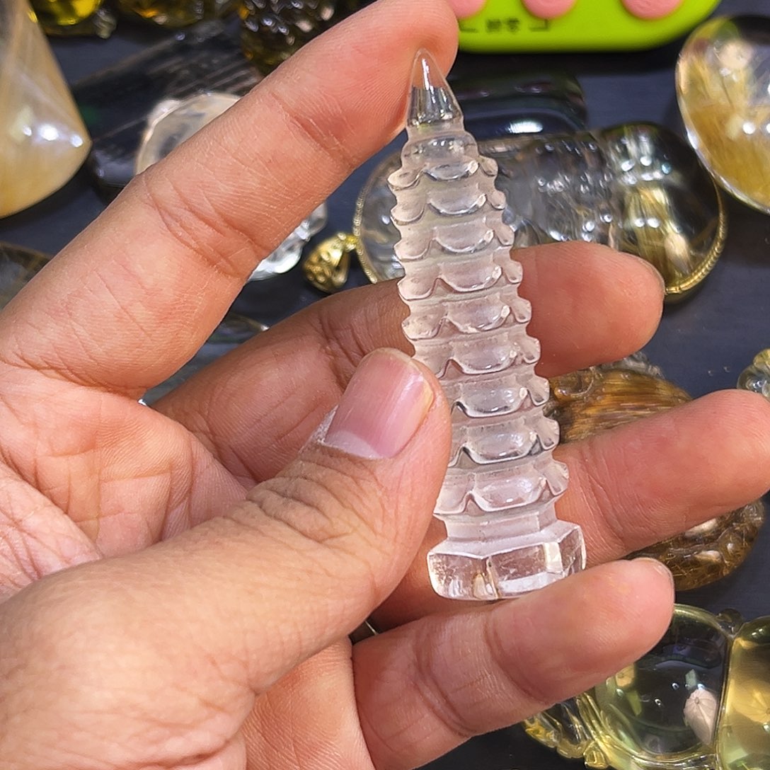 汁***周颈饰水晶未镶嵌文昌塔