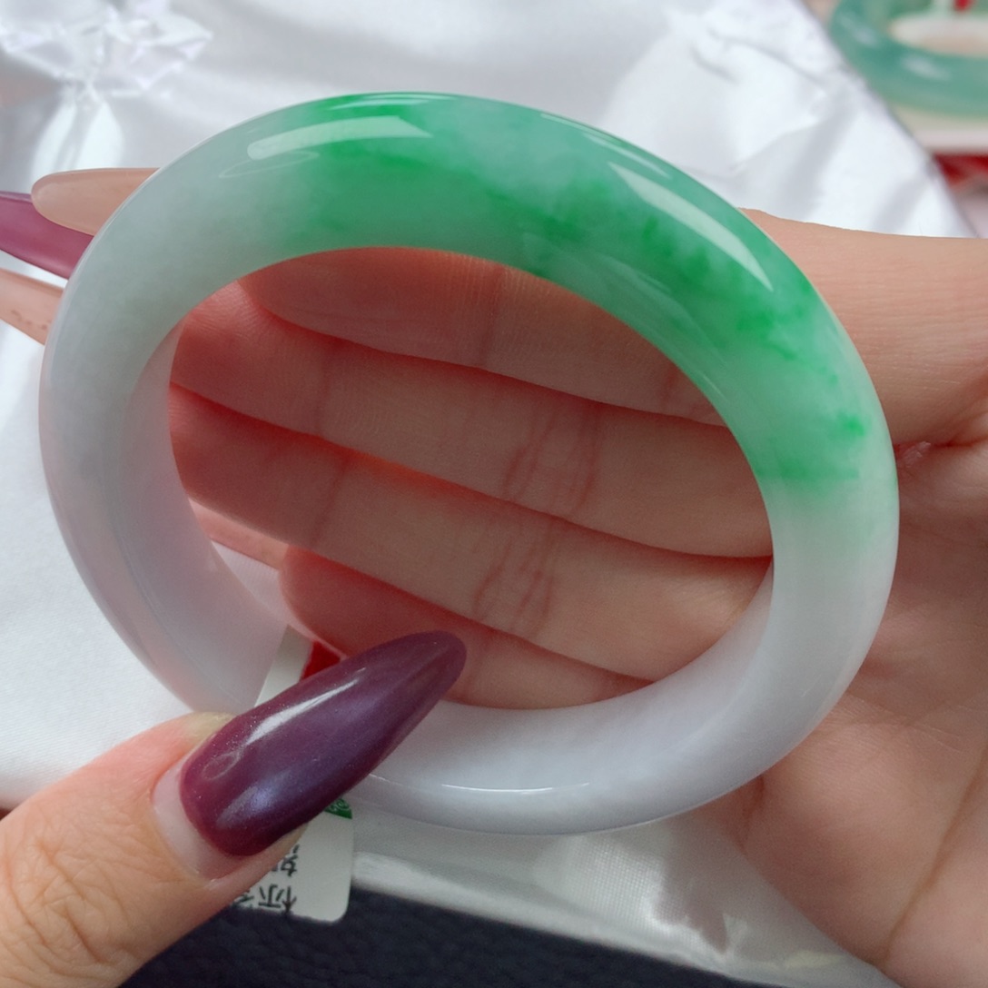 未镶嵌手镯翡翠缅甸天然翡翠A货55.4