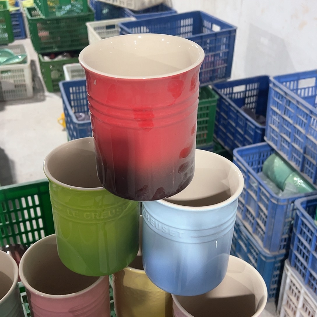 陶瓷 +-+×++筷子筒 红色色色色