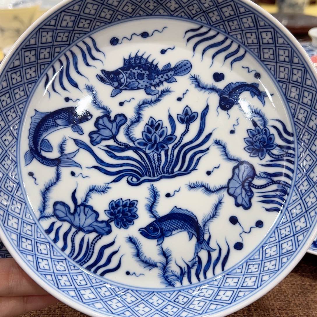 砂*静正宗柴窑鱼藻壶茶