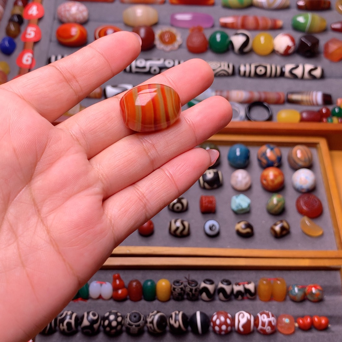 原***草玛瑙/玉髓颈饰未镶嵌