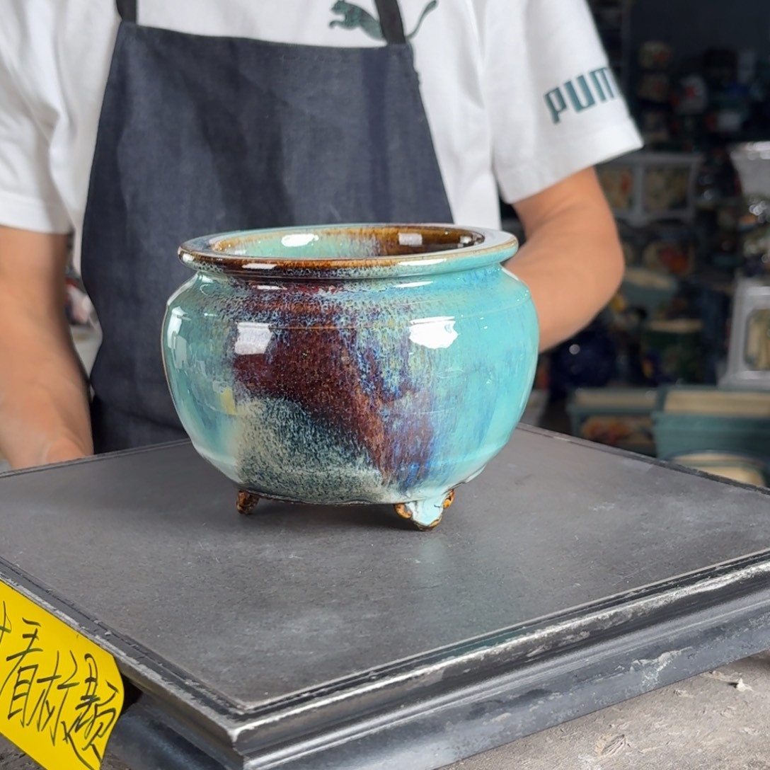 一风堂石湾花盆 内10*9无孔957