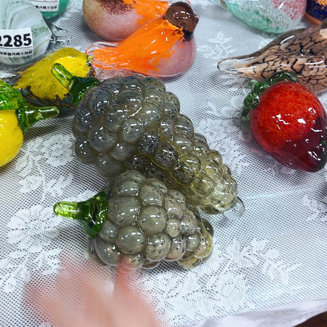 大小一对葡萄 家悦琉璃工艺品