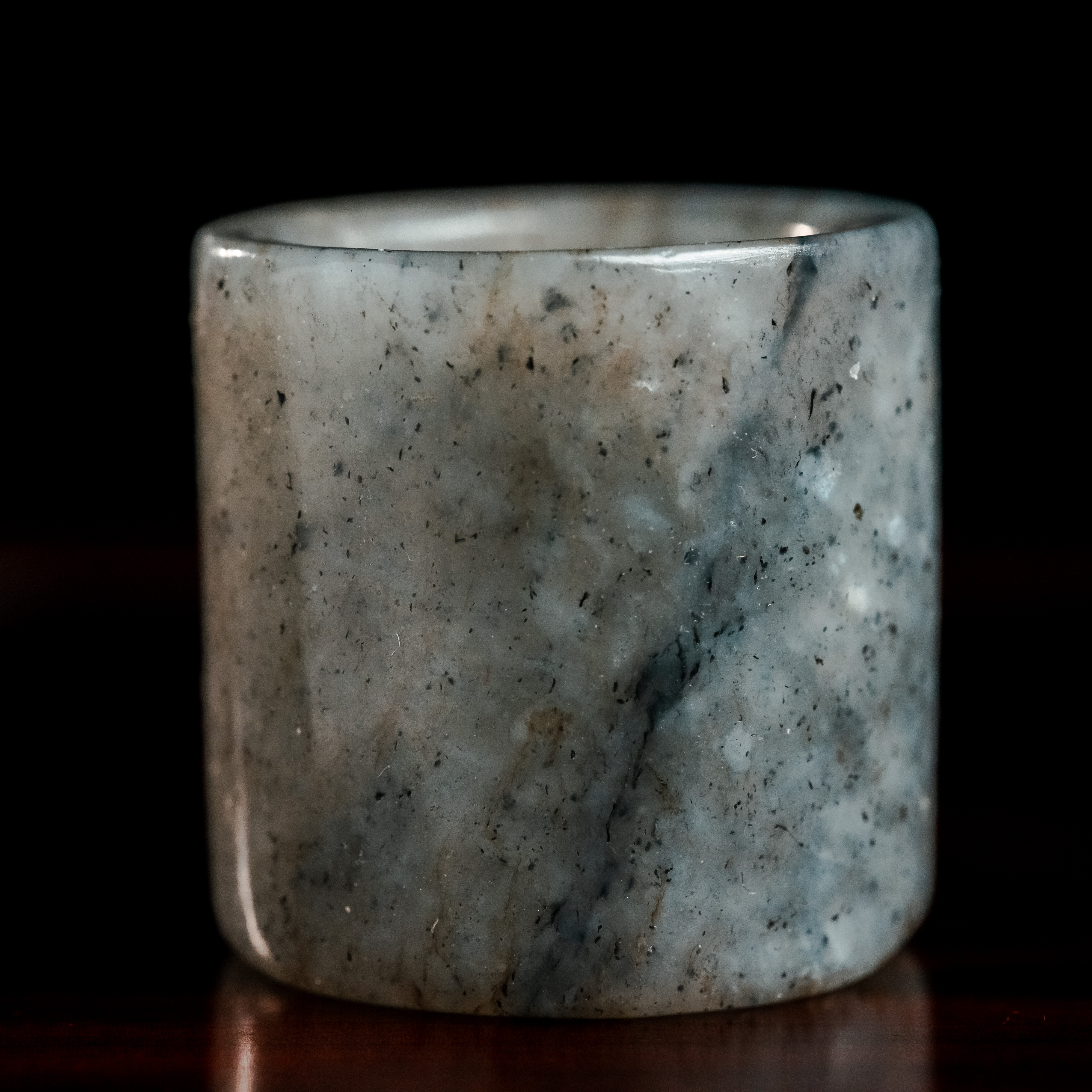 清代和田玉青花扳指-CS