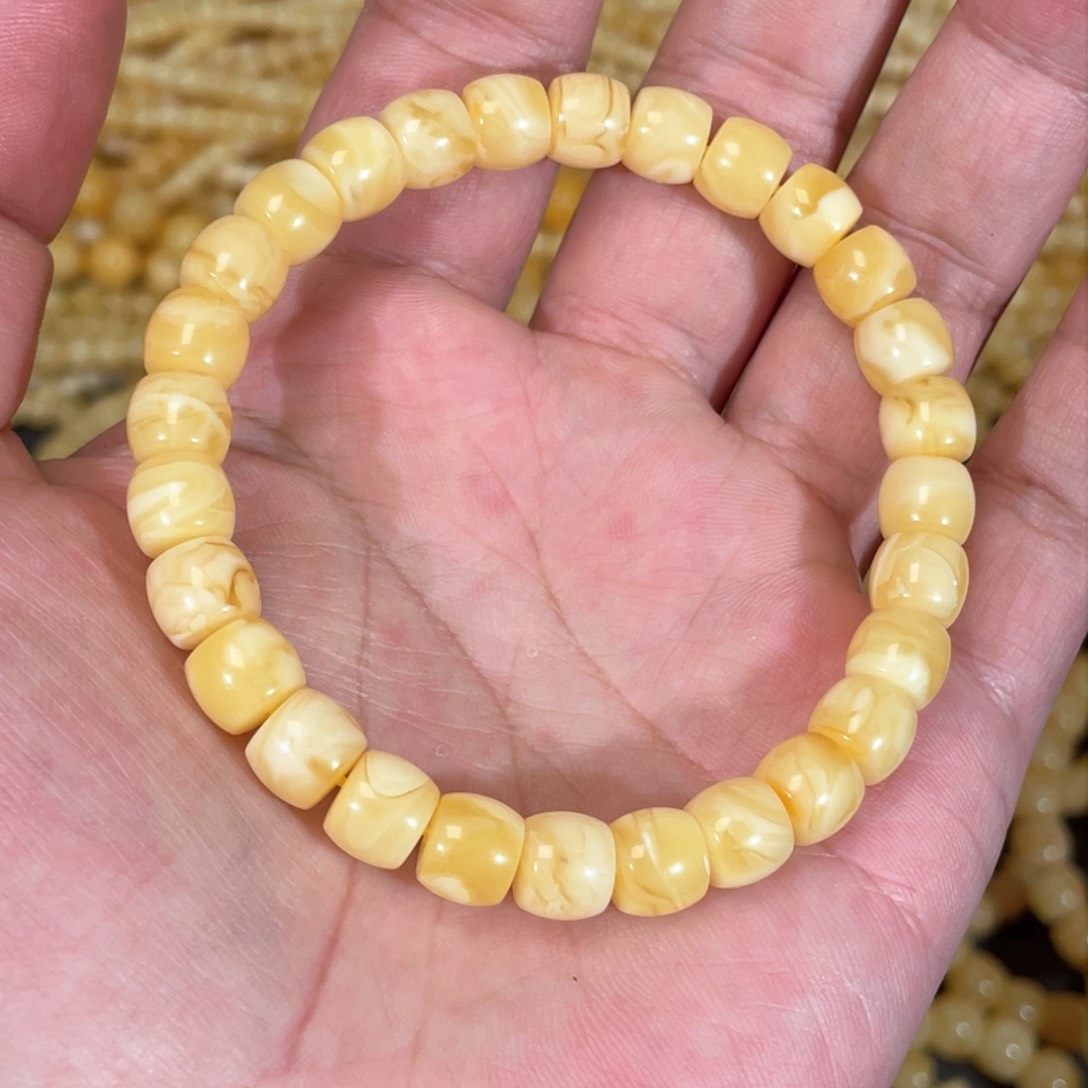 蜜蜡裸石未镶嵌蜜蜡手串8.3mm