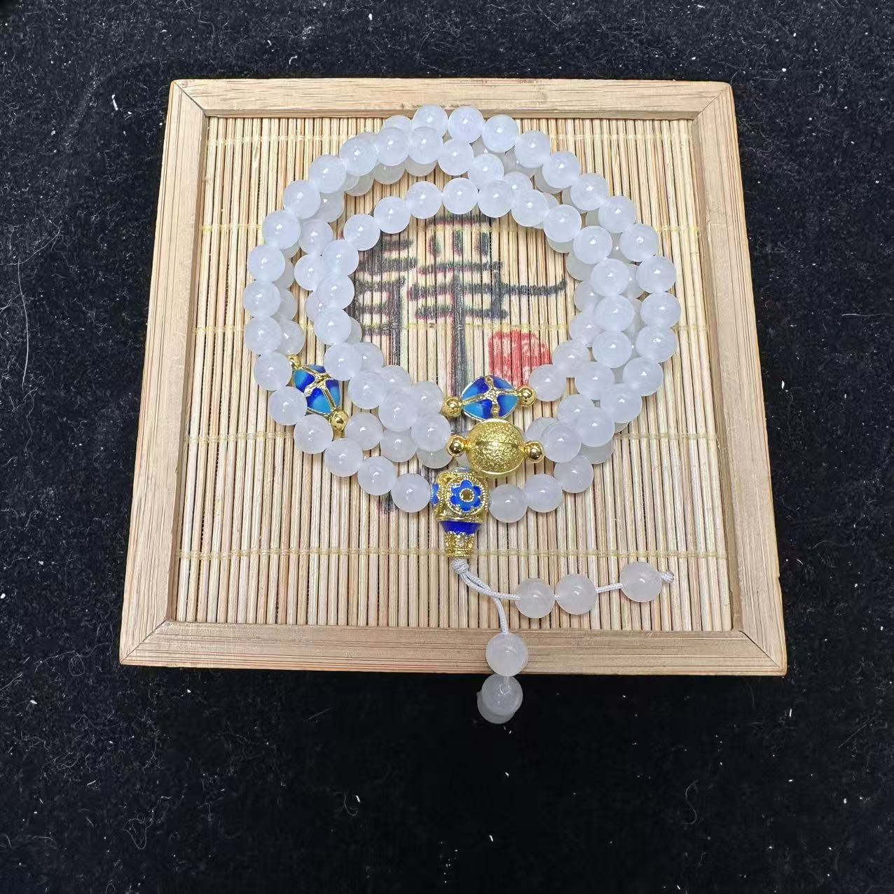 和田玉圆珠项链1037