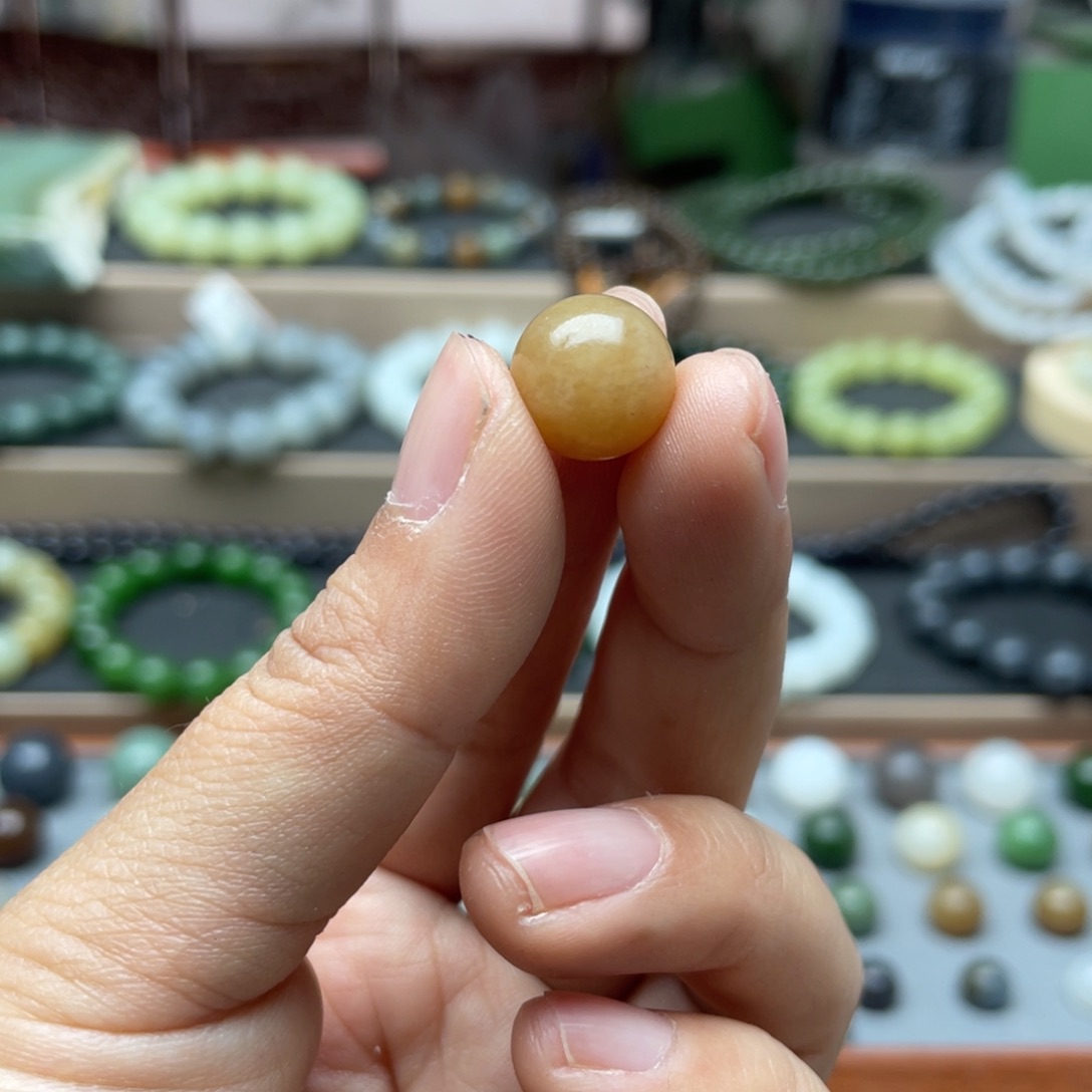 和田玉单珠12未镶嵌小**记