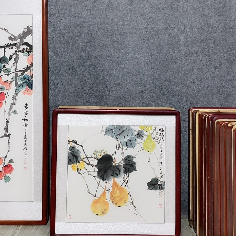 【闪购商品】国画书画作品带框65×65厘米