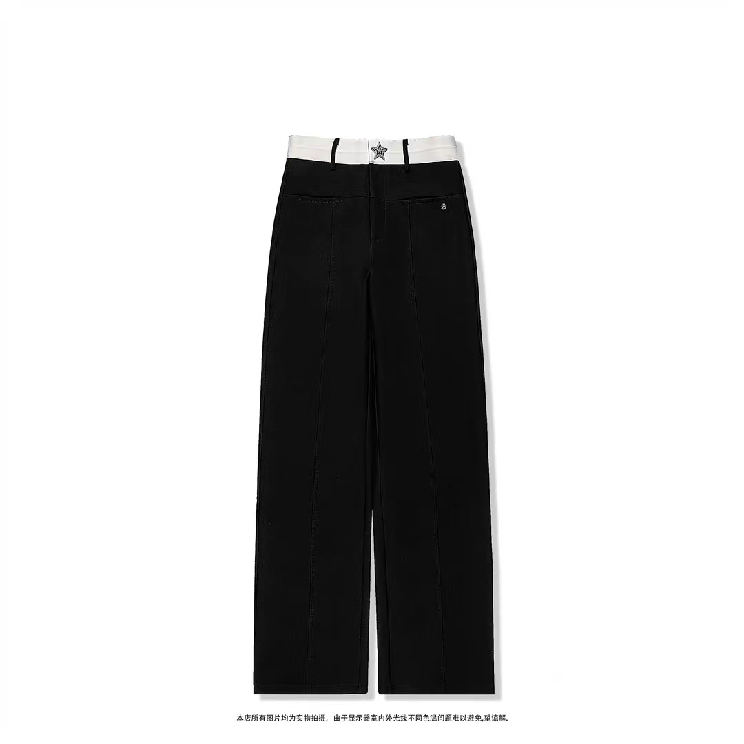 （腿精必备）新款春季显瘦高腰百搭女休闲裤99570-1