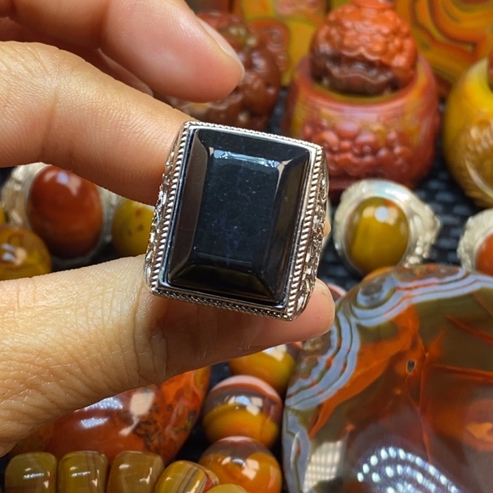 玛瑙/玉髓戒指合金