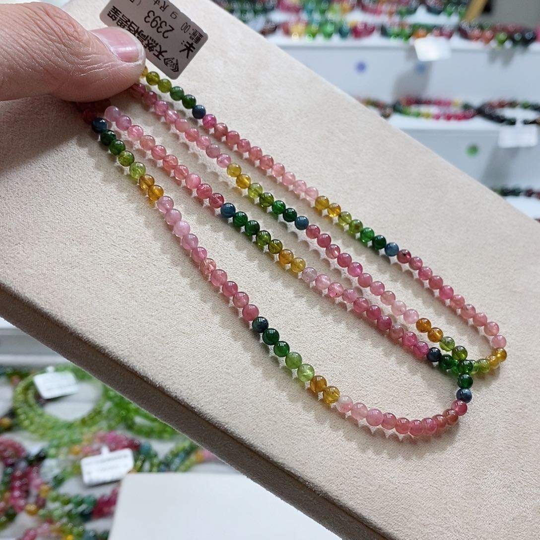 碧玺手链未镶嵌多样性发一条