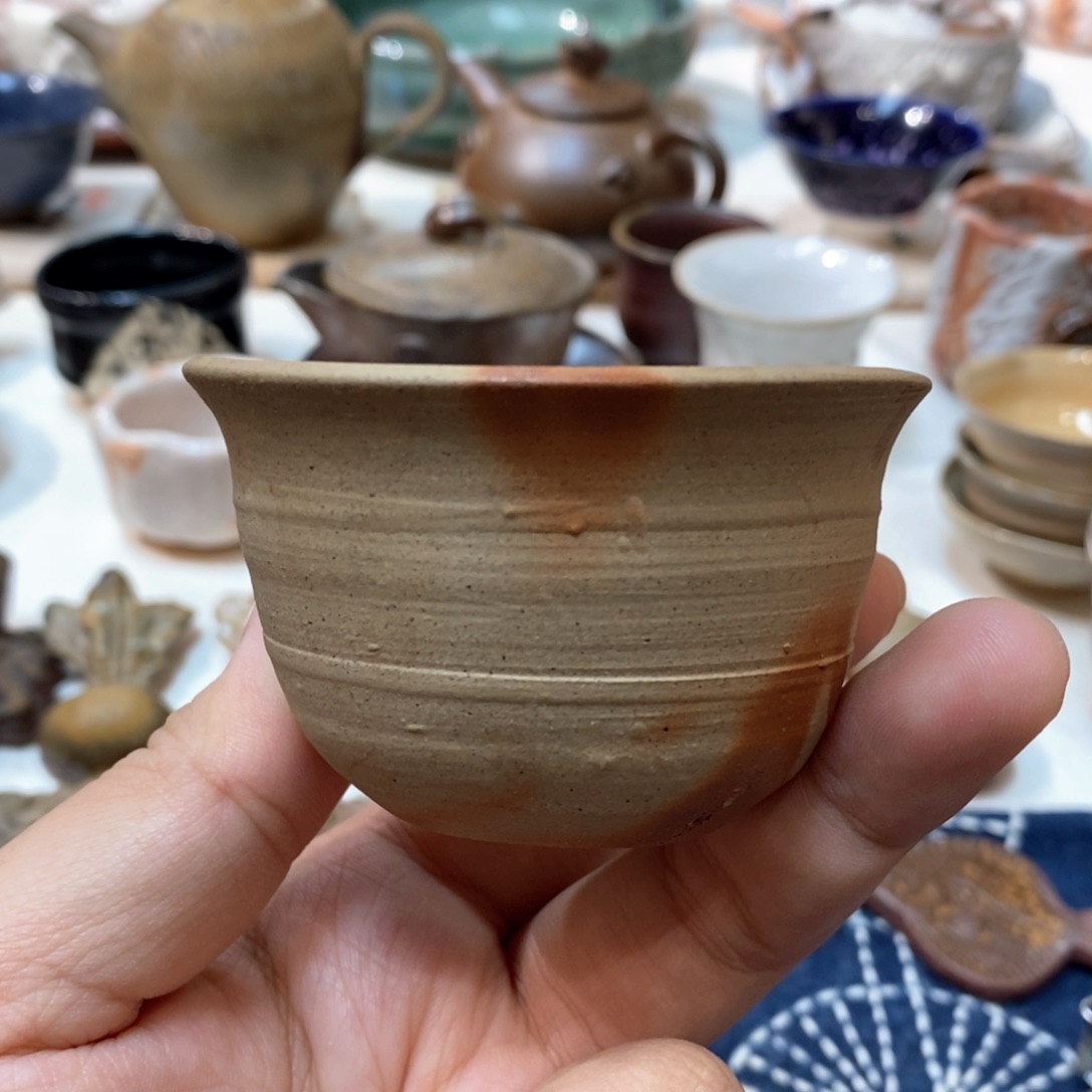 柴烧侘寂粗陶茶具 