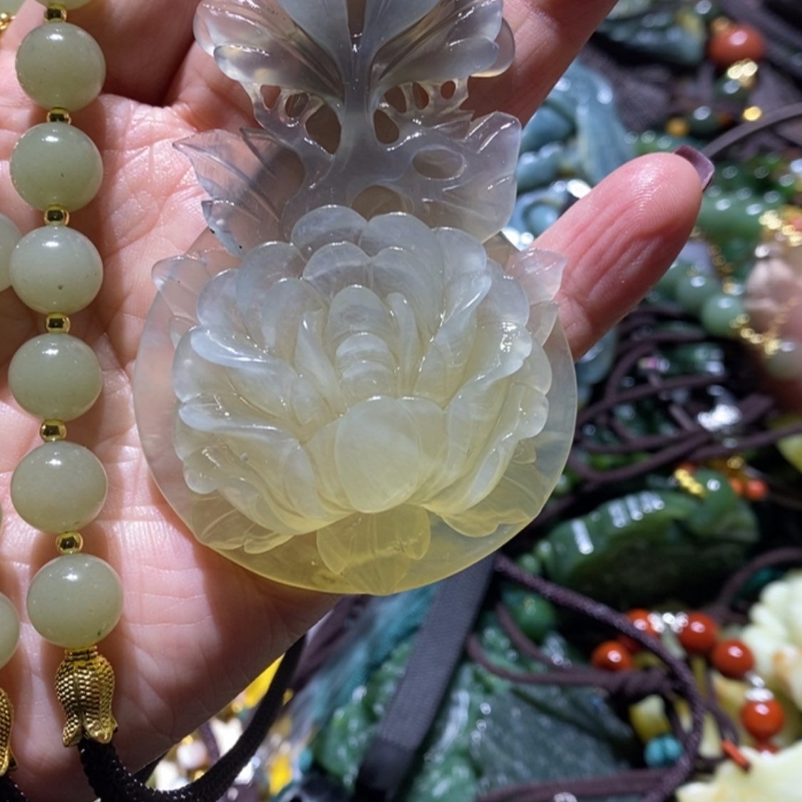 【闪购商品】岫玉毛衣链未镶嵌