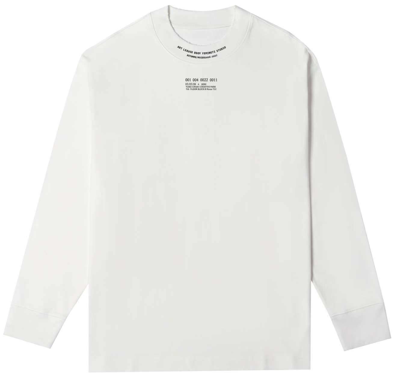 [将军工厂店]A01款秋冬男款加厚长袖打底宽松休闲圆领纯棉印花T恤