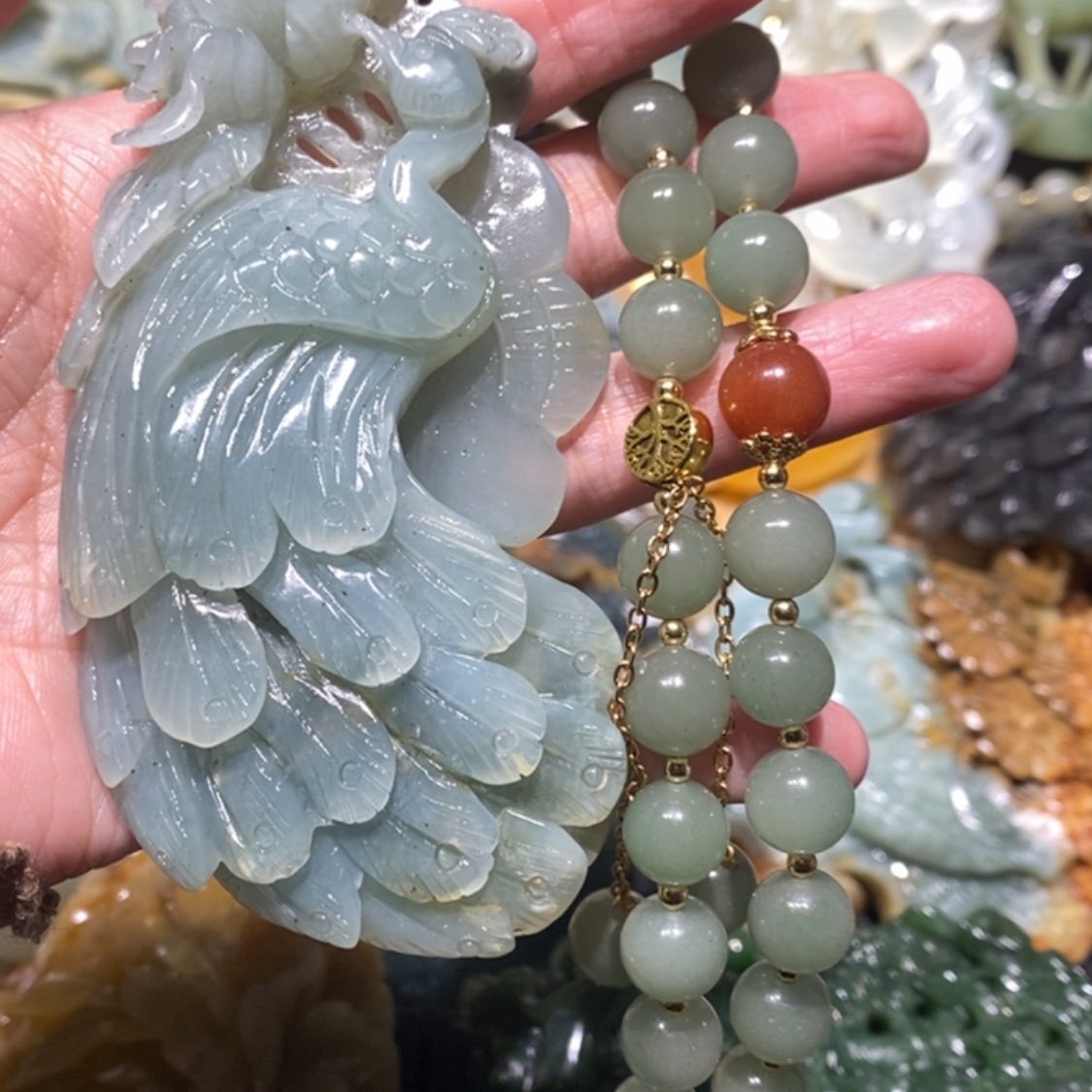 【闪购商品】岫玉毛衣链未镶嵌