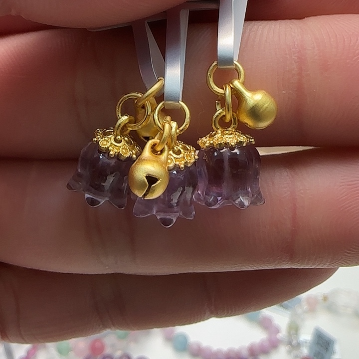 手链未镶嵌水晶原创紫水晶吊坠702