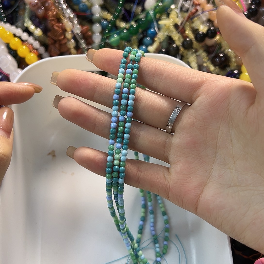 玛瑙/玉髓未镶嵌珠宝半成品彩松卡3一条