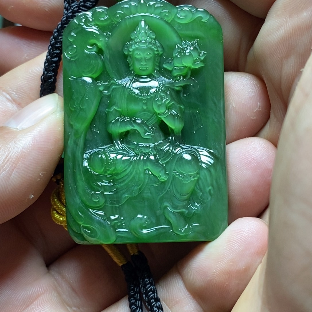 有***范和田玉（碧玉）未镶嵌挂件