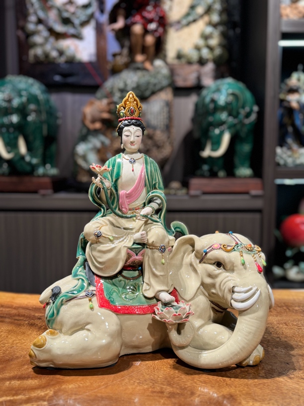 【普贤】陶瓷30*20*37家居禅室茶室禅意空间礼品