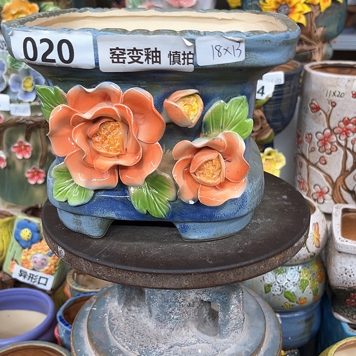 紫砂花盆粗陶材质多肉花盆