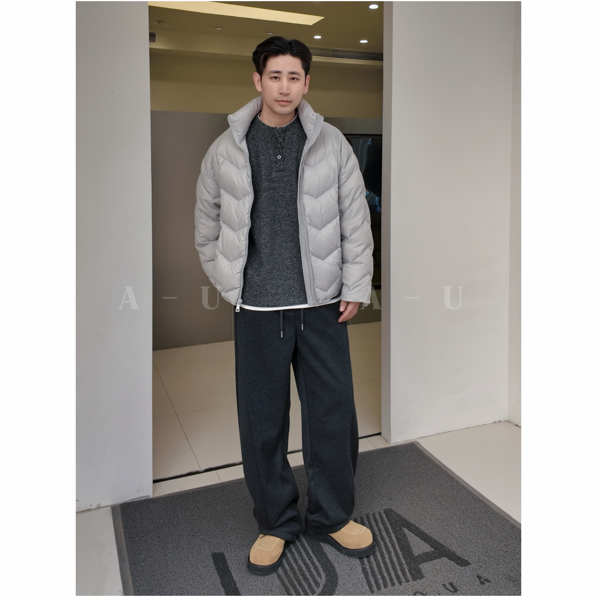 【A-U】200g斜织筒骨羽绒防寒保暖宽松百搭羽绒