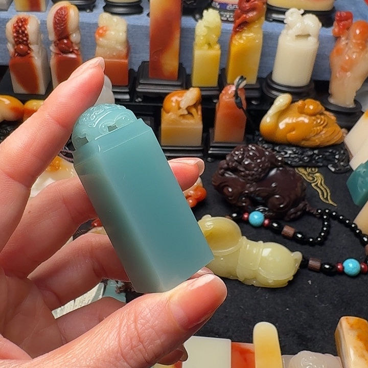 ****印石寿山石梅子青