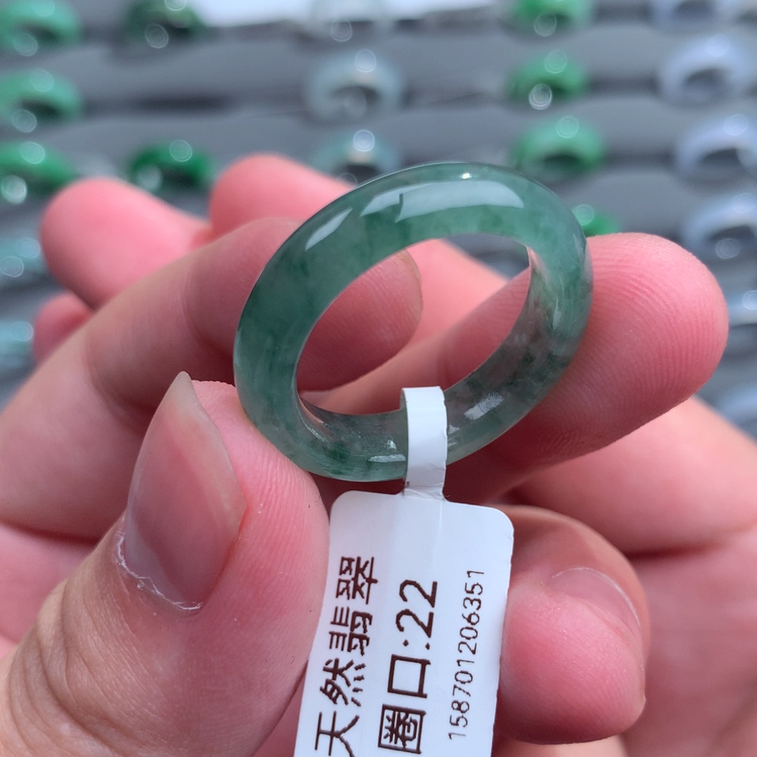 翡翠戒指未镶嵌七*天然