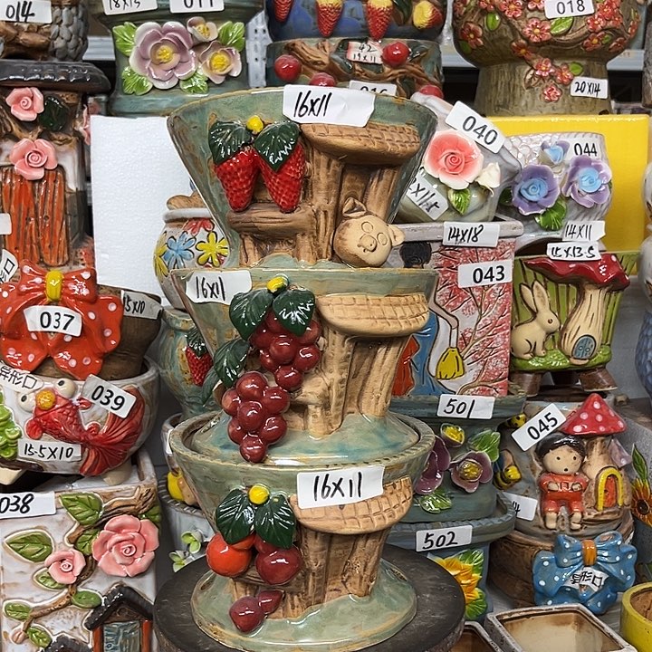 粗陶材质多肉花盆