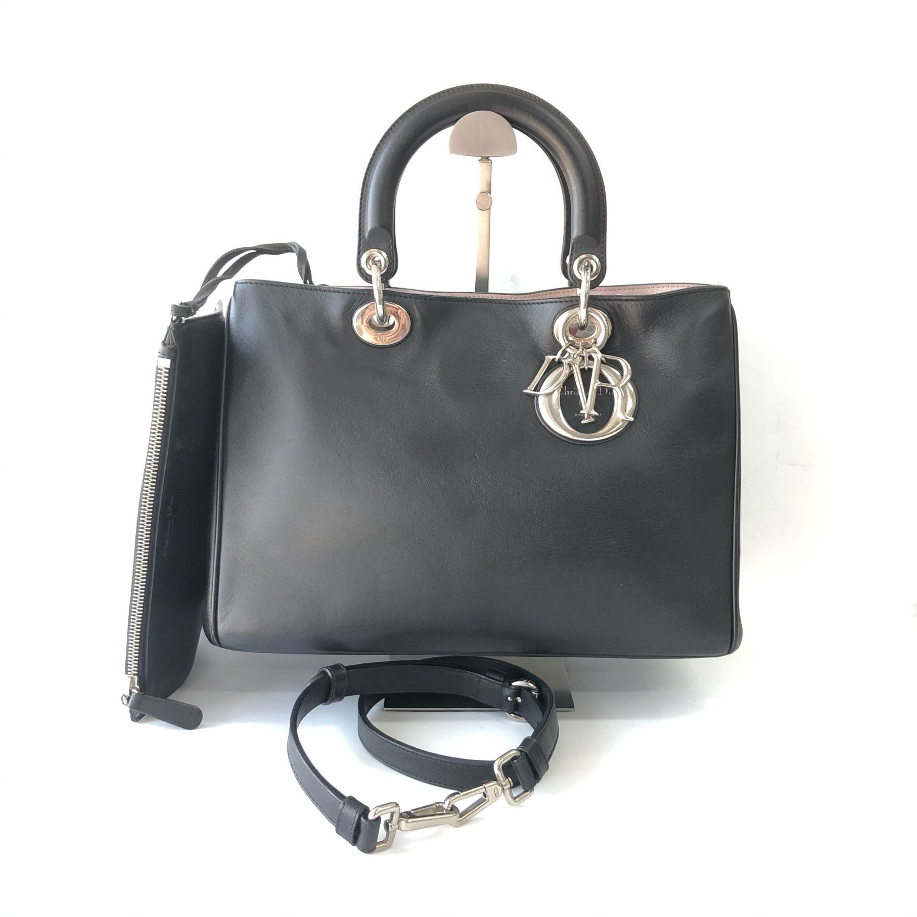 95新 DIOR/迪奥 安洁利严选 Dior黑银VIP手提单肩包 WHZ501110H