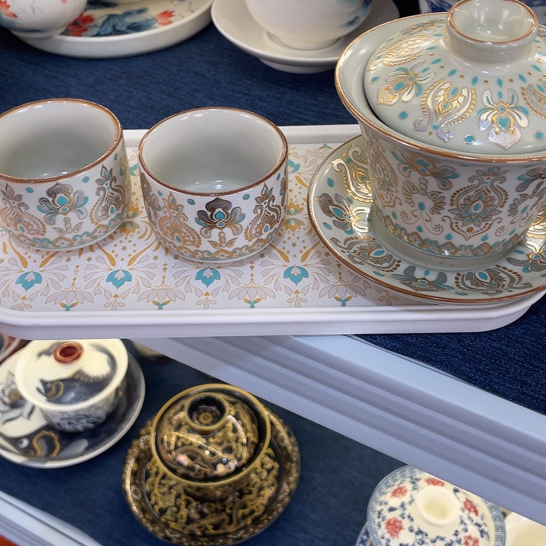 陶景德陶瓷盖碗茶具