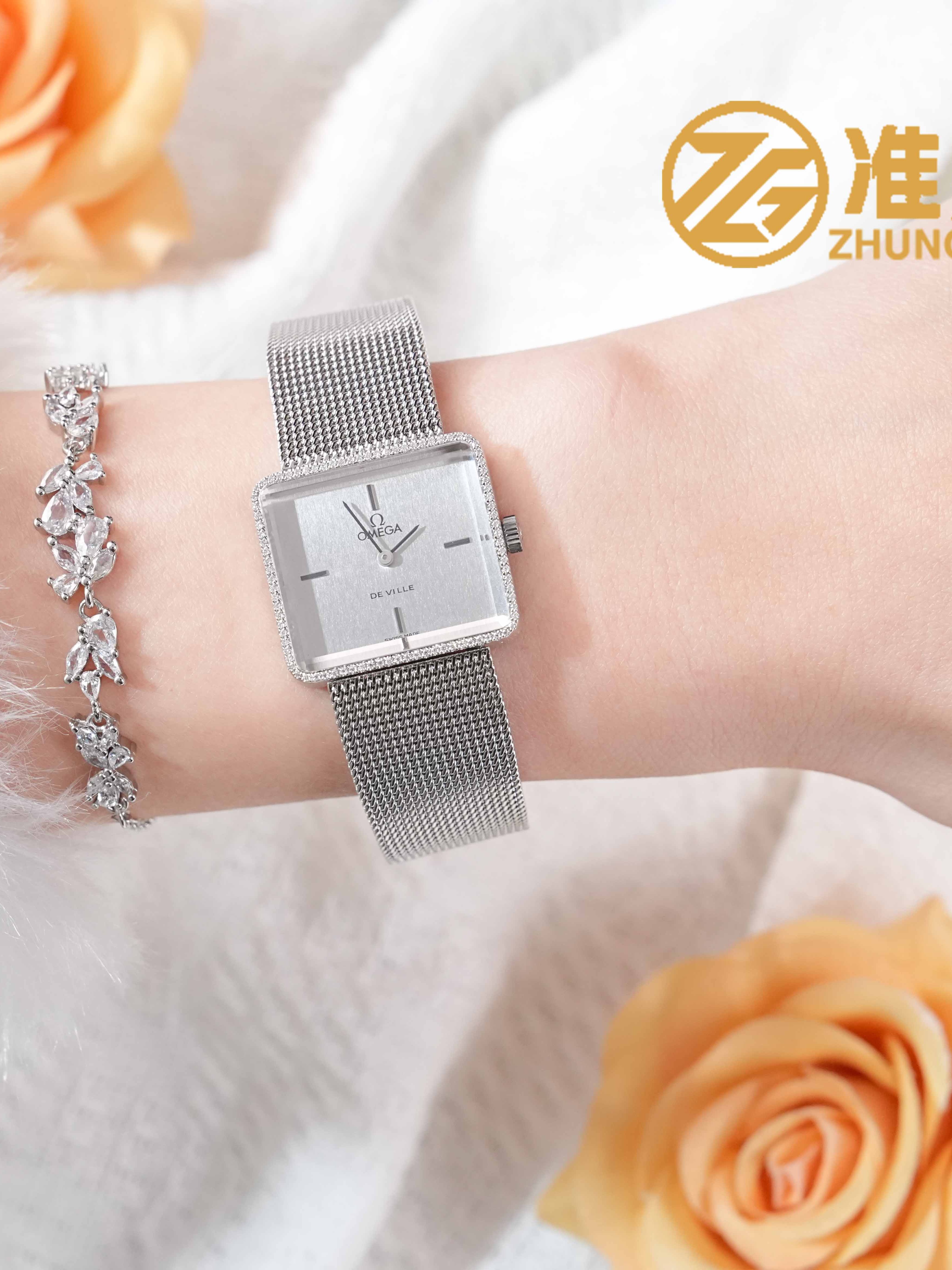 95新 Omega/欧米茄 25*21.5mm手动机械JM5723碟飞后钻瑞士名表