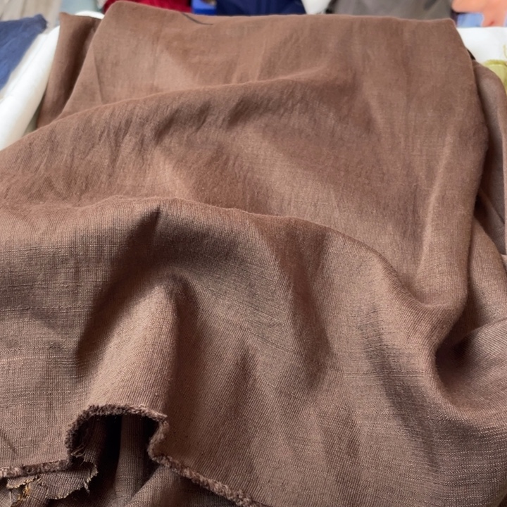 深咖棉麻2米。     