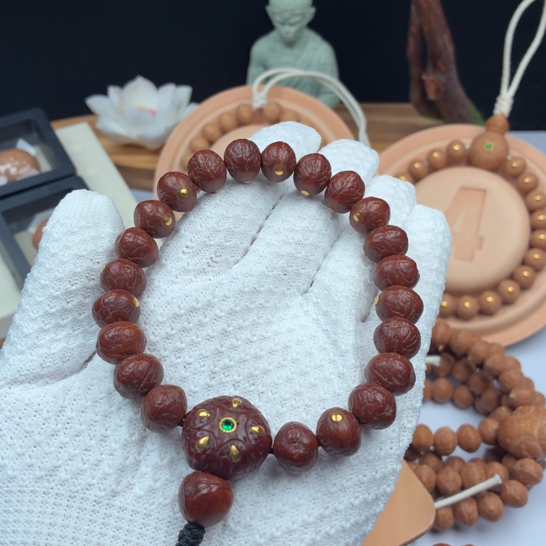 S***R凤眼菩提手串11.5同树实心飞碟