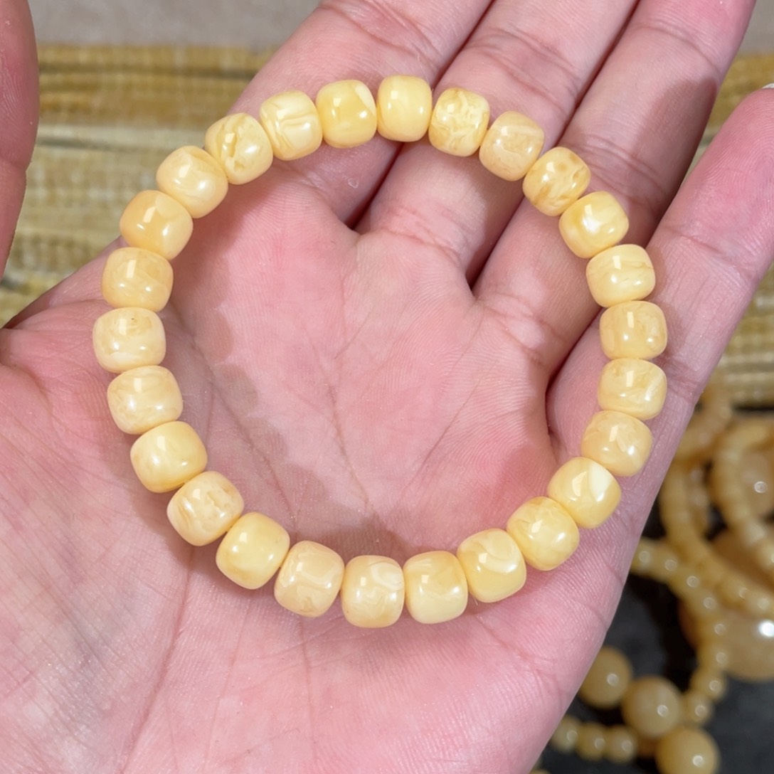 蜜蜡裸石未镶嵌蜜蜡手串8.3mm