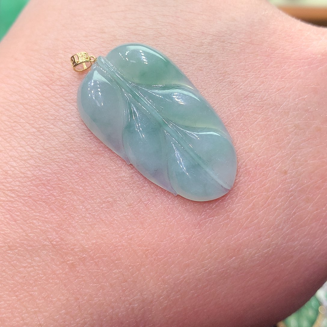 翡翠颈饰18K金镶嵌纯天然