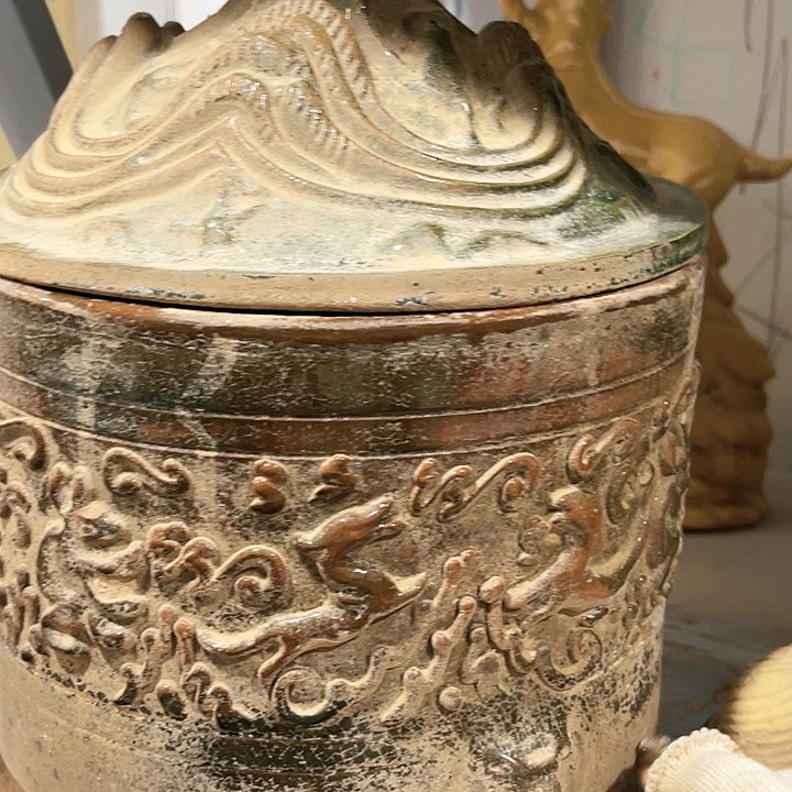 瓦当摆件摆件茶桌茶台陶瓷不**忧