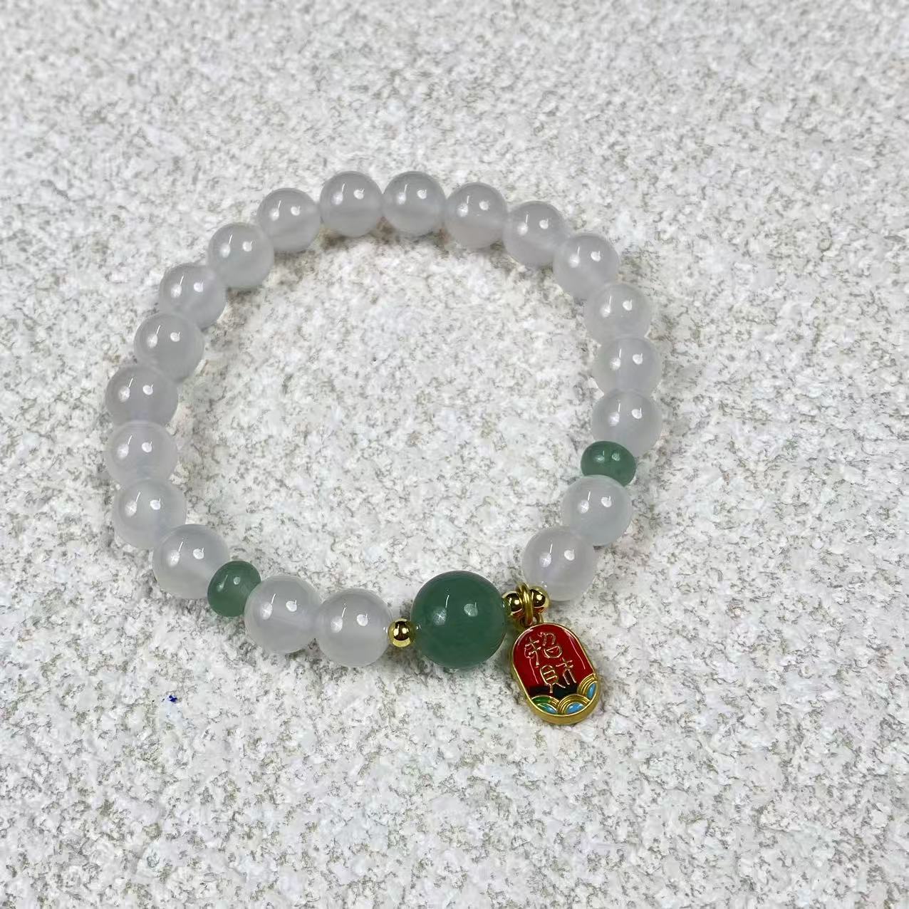 YHKINGS1084设计师款8m白玛瑙单圈简约多样性发其一不带礼盒