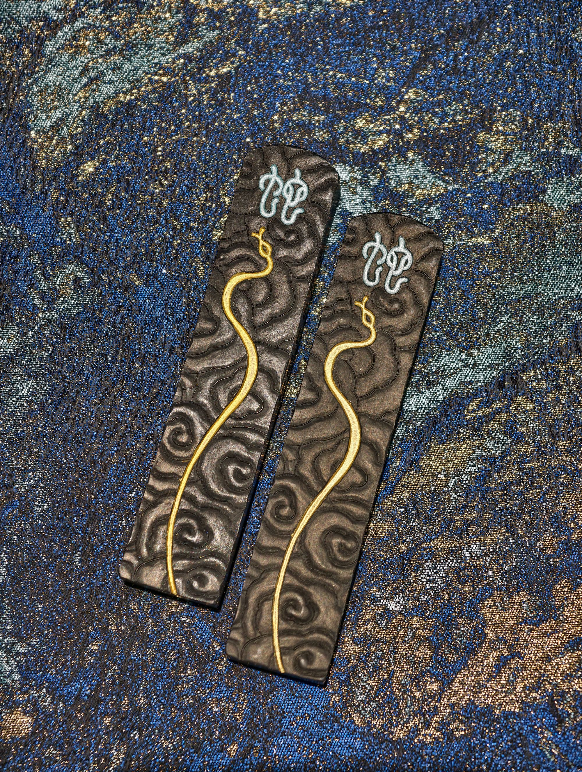 徽文堂项氏徽墨金蛇献瑞油烟顶烟文房四宝书画创作送礼收藏墨锭