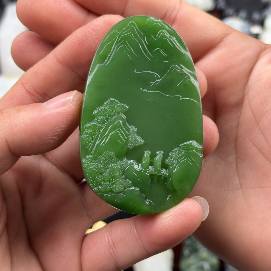 和田玉未镶嵌挂件