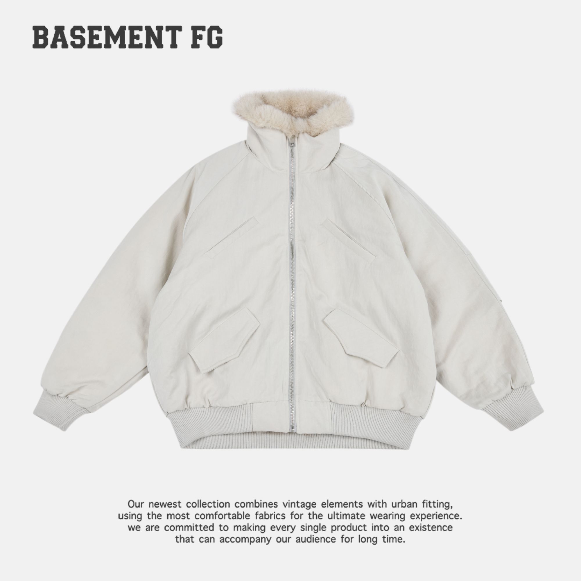 BASEMENT FG保暖蝙蝠袖拼接长袖常规款工装252100012010