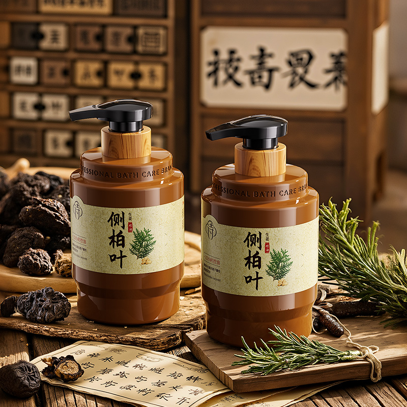 侧柏叶生姜无患子养发蓬松控油洗发水