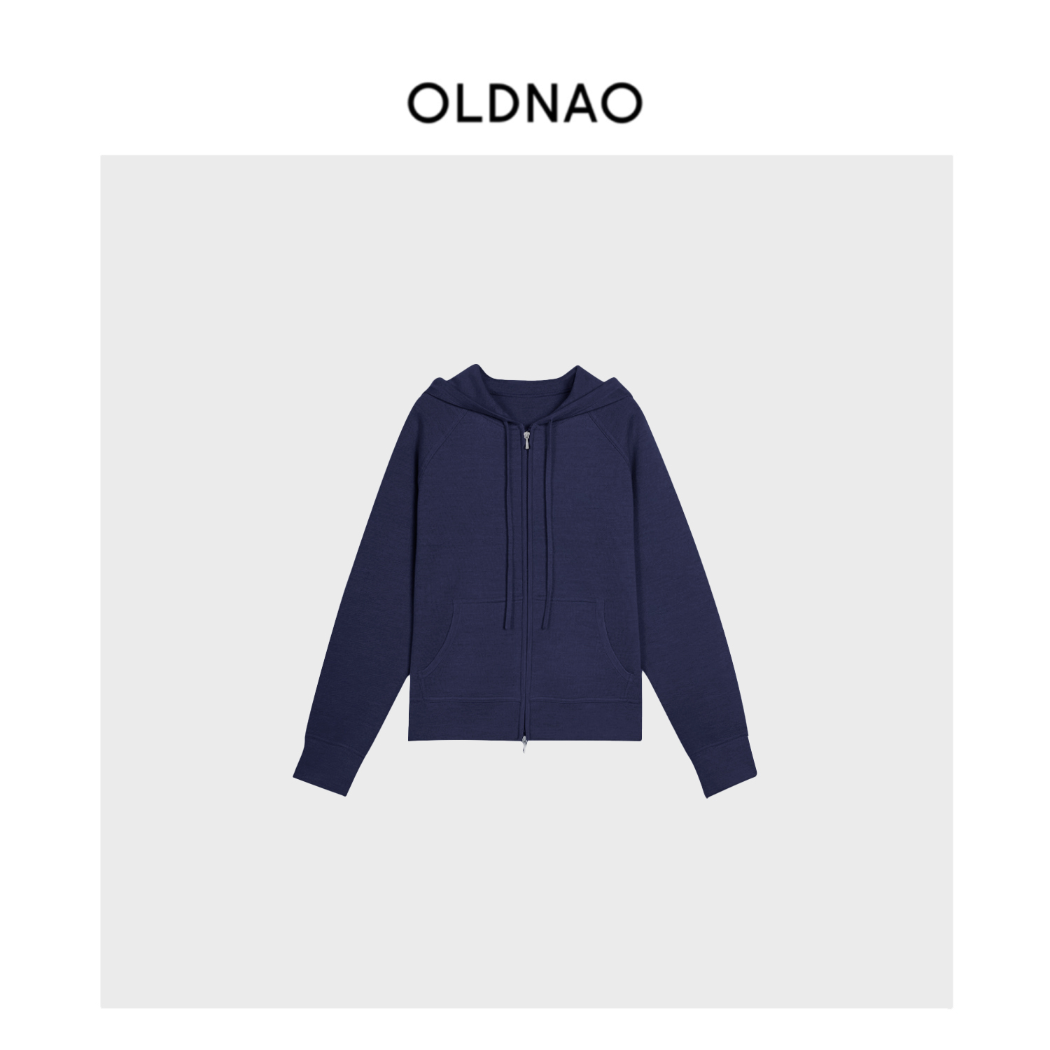 【OLDNAO】黑标高定线通勤风宽松拉链连帽开衫外套-NN-144