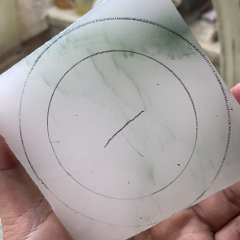 莲***连石英质玉（金丝玉）未镶嵌手镯加工定制