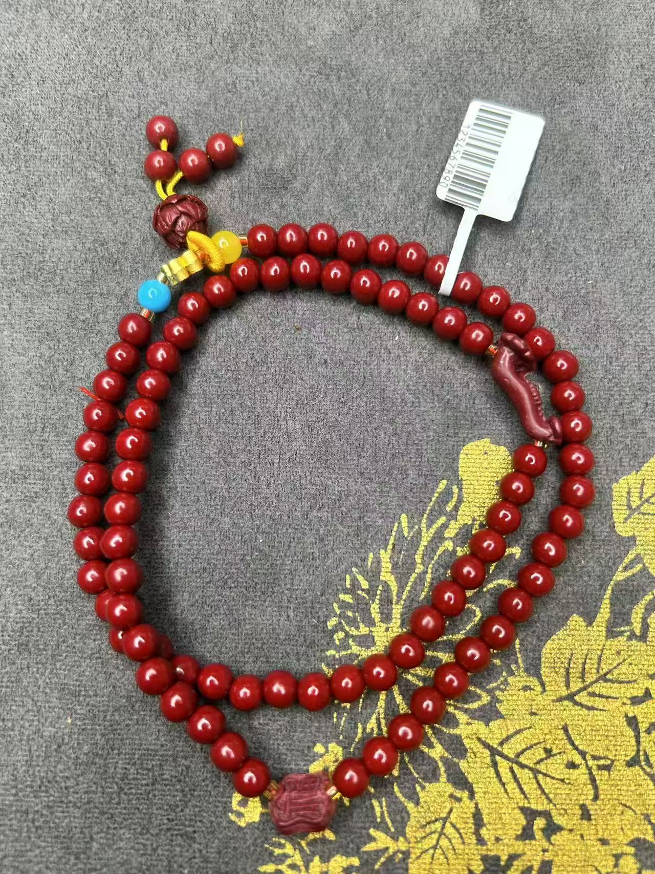 珏霜高端推荐 三圈莲花朱砂 K 151