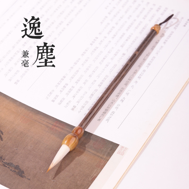 忘忧庐 逸尘 兼毫专业级毛笔 学生初学者入门练毛笔字出锋3.5